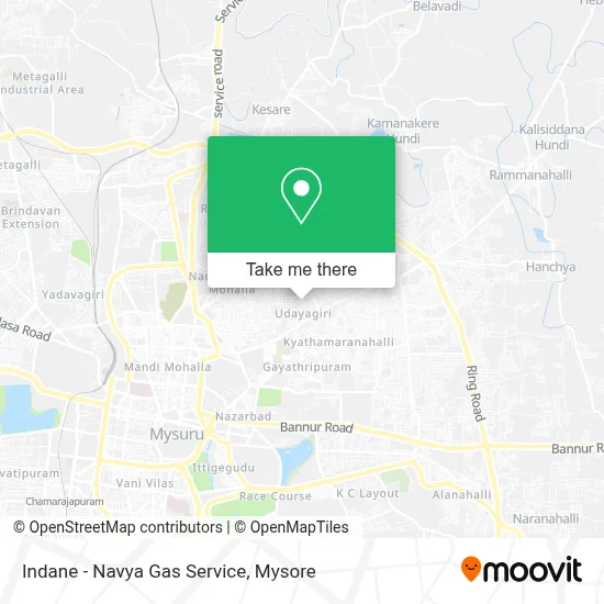 Indane - Navya Gas Service map
