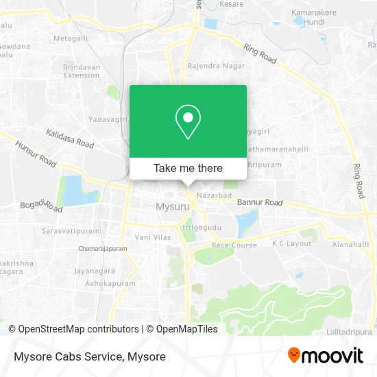 Mysore Cabs Service map
