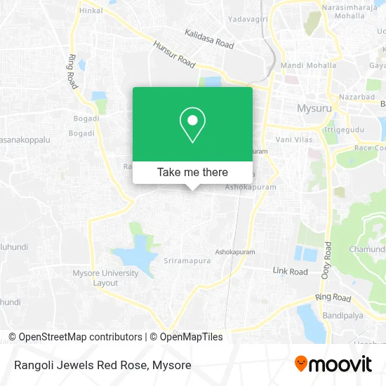 Rangoli Jewels Red Rose map