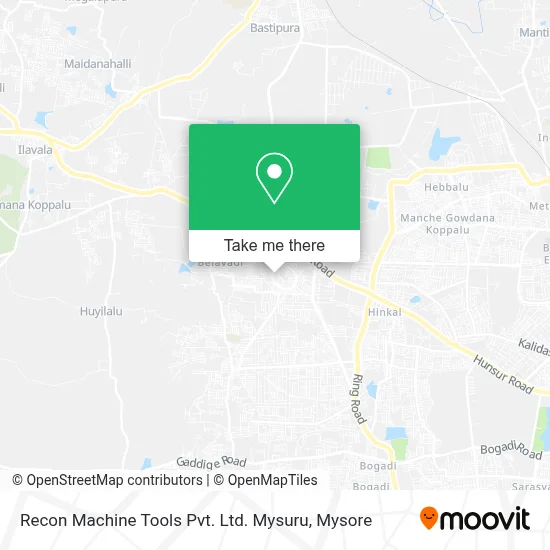 Recon Machine Tools Pvt. Ltd. Mysuru map
