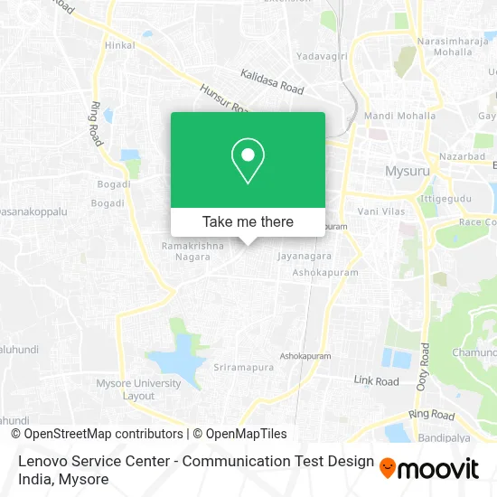 Lenovo Service Center - Communication Test Design India map