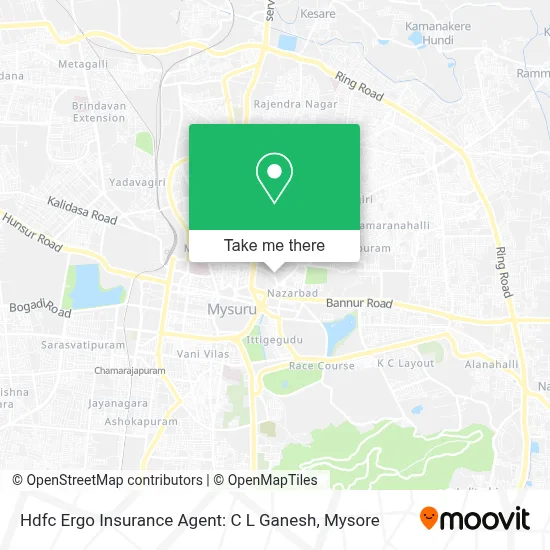 Hdfc Ergo Insurance Agent: C L Ganesh map