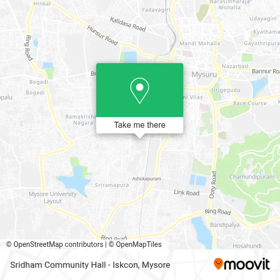 Sridham Community Hall - Iskcon map