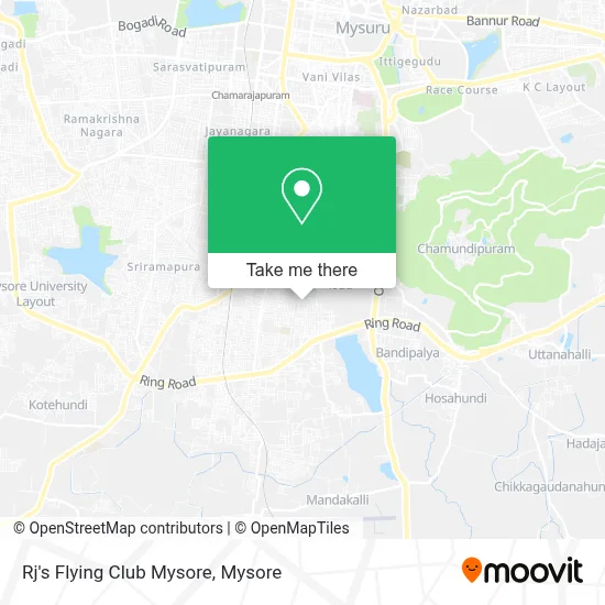 Rj's Flying Club Mysore map