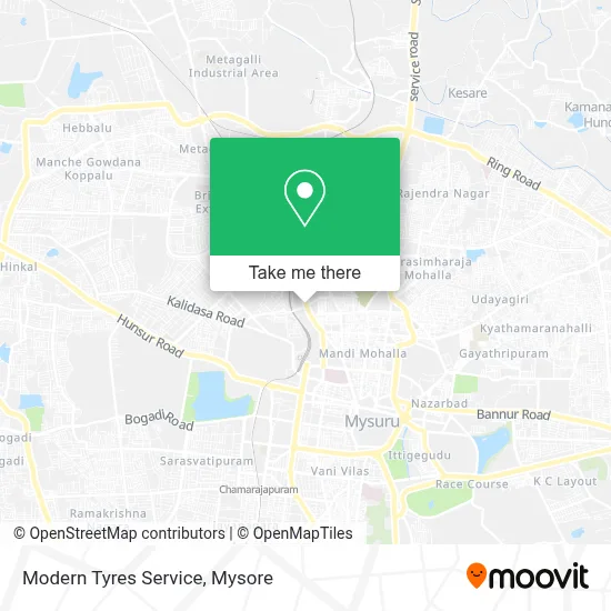 Modern Tyres Service map