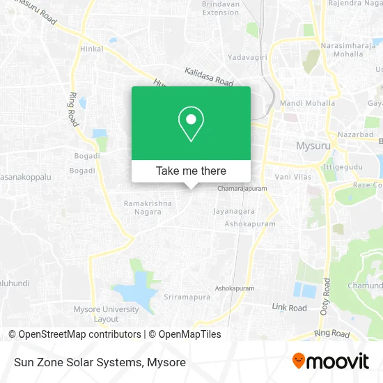 Sun Zone Solar Systems map