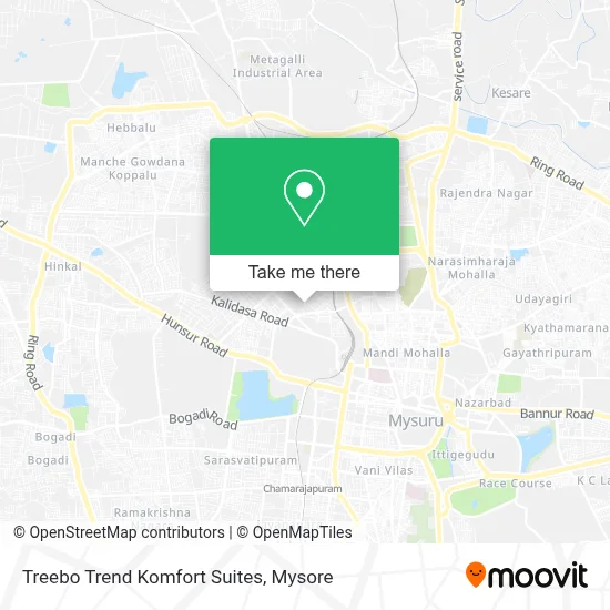 Treebo Trend Komfort Suites map