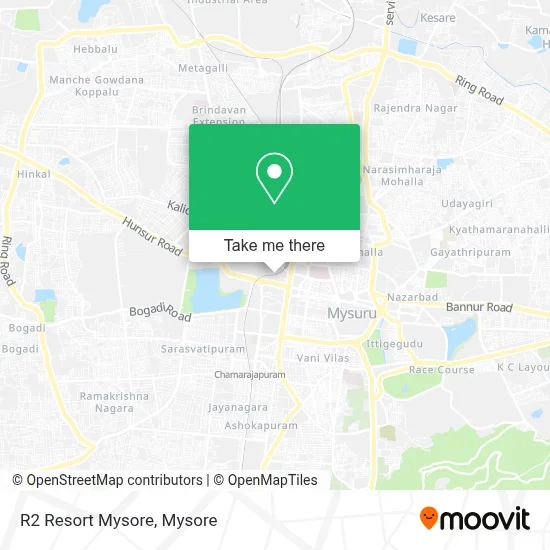R2 Resort Mysore map
