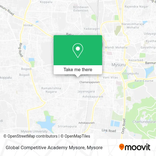 Global Competitive Academy Mysore map