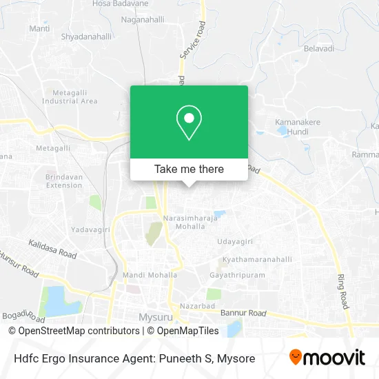Hdfc Ergo Insurance Agent: Puneeth S map