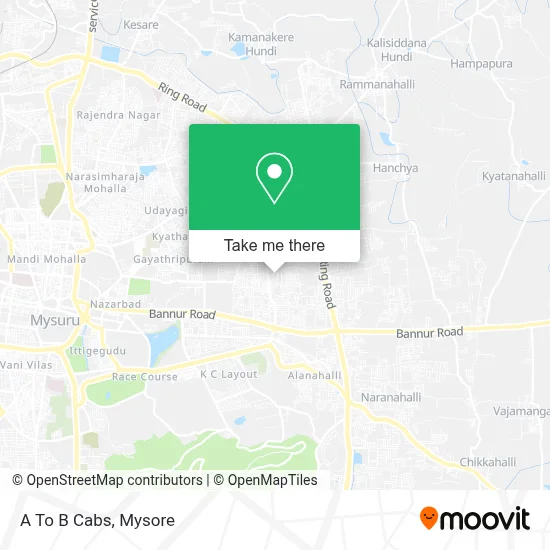 A To B Cabs map