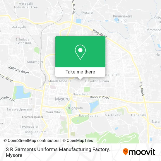 S R Garments Uniforms Manufacturing Factory map