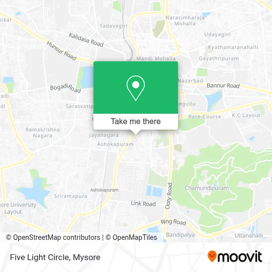 Five Light Circle map