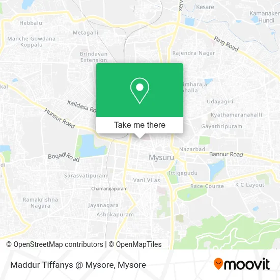 Maddur Tiffanys @ Mysore map