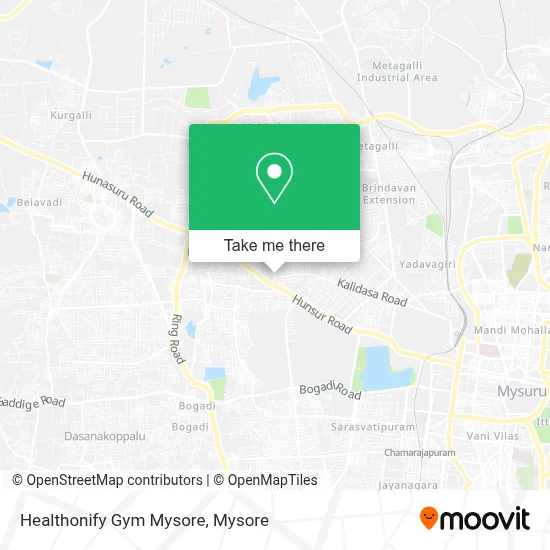Healthonify Gym Mysore map