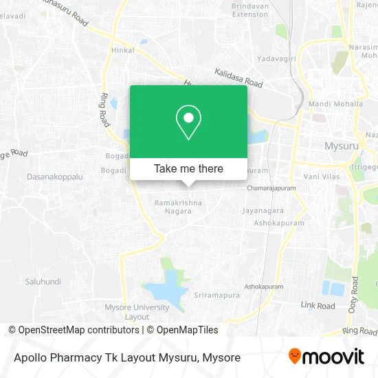 Apollo Pharmacy Tk Layout Mysuru map