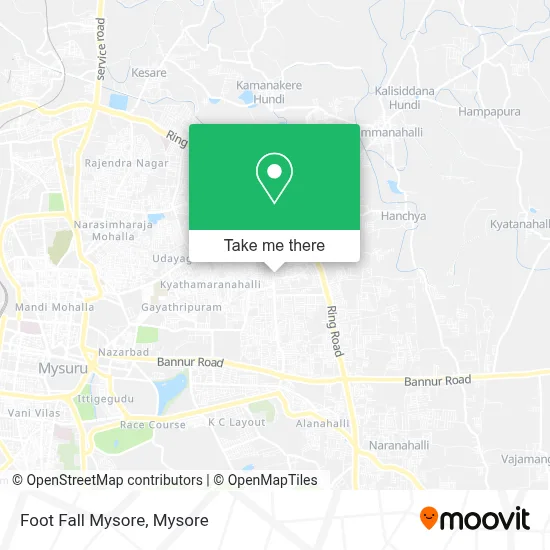 Foot Fall Mysore map