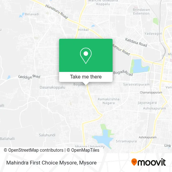 Mahindra First Choice Mysore map