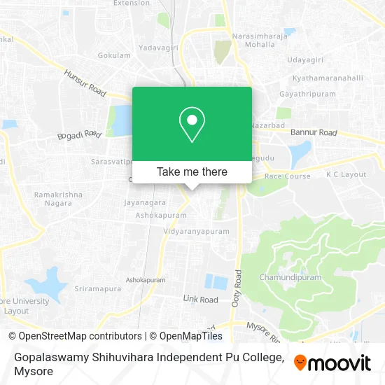 Gopalaswamy Shihuvihara Independent Pu College map