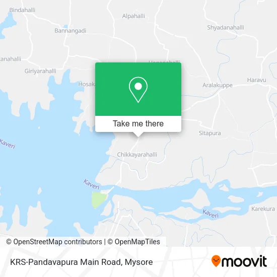 KRS-Pandavapura Main Road map