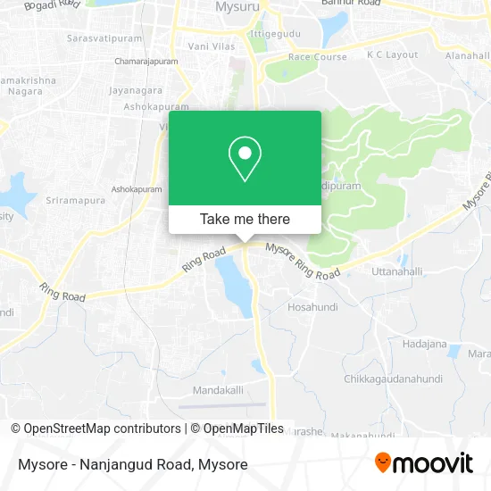 Mysore - Nanjangud Road map