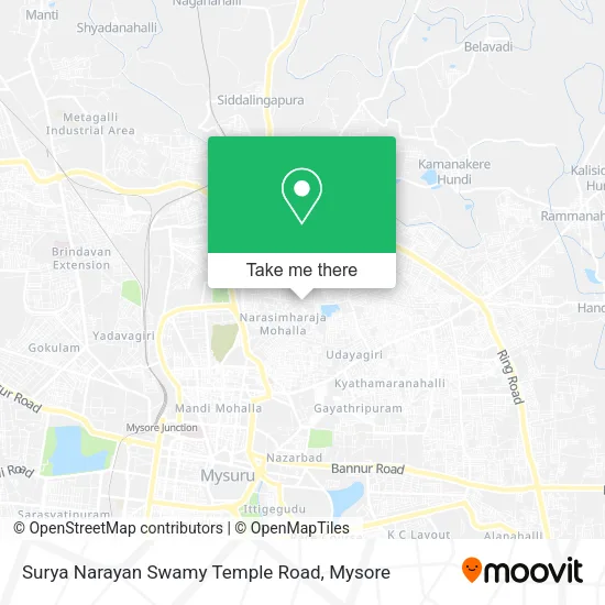 Surya Narayan Swamy Temple Road map