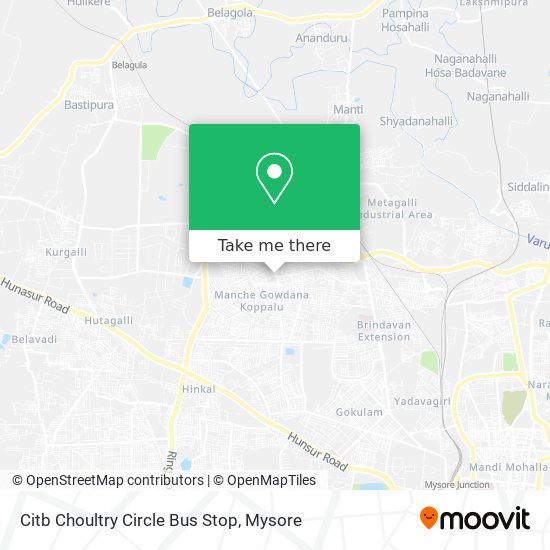 Citb Choultry Circle Bus Stop map