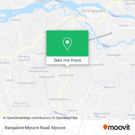 Bangalore-Mysore Road map