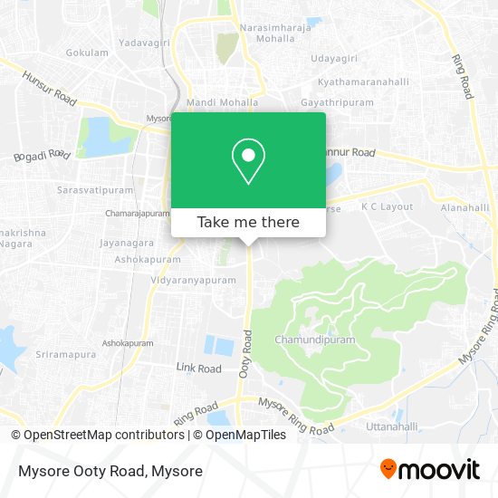 Mysore Ooty Road map