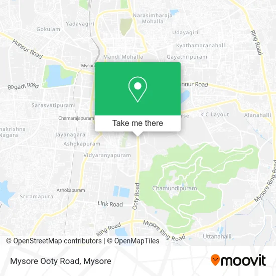 Mysore Ooty Road map