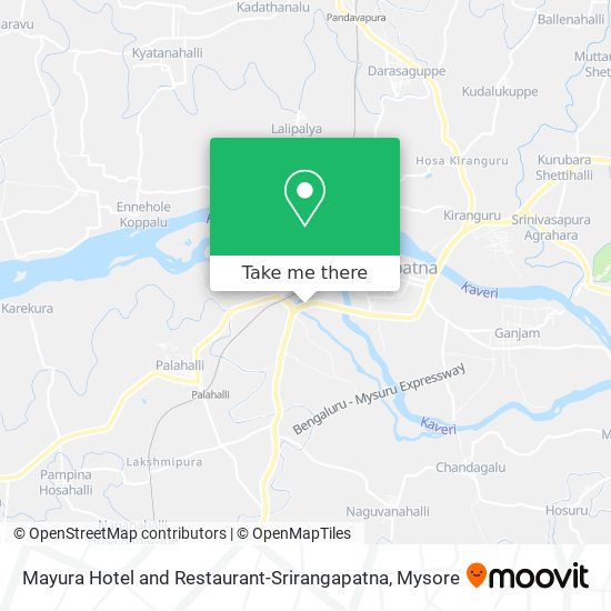 Mayura Hotel and Restaurant-Srirangapatna map