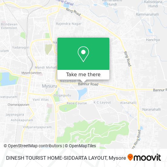 DINESH TOURIST HOME-SIDDARTA LAYOUT map