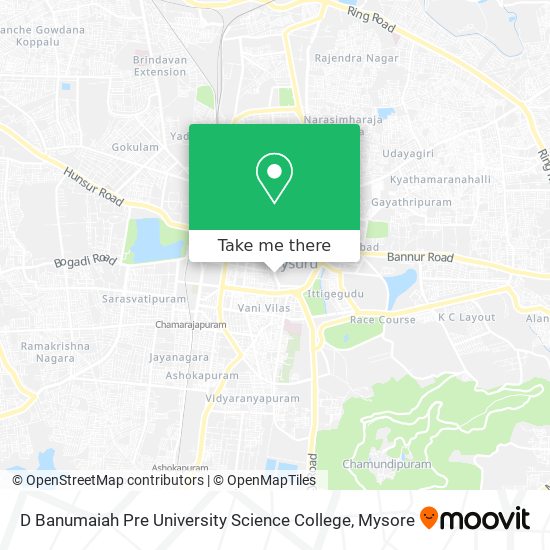 D Banumaiah Pre University Science College map