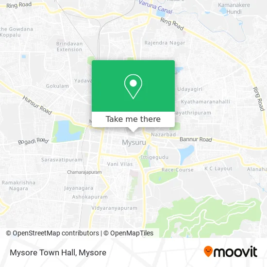 Mysore Town Hall map