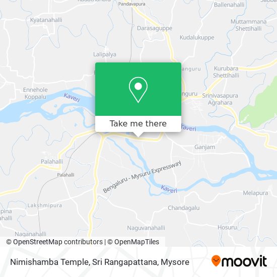 Nimishamba Temple, Sri Rangapattana map