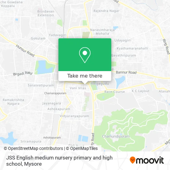 JSS English medium nursery primary and high school map