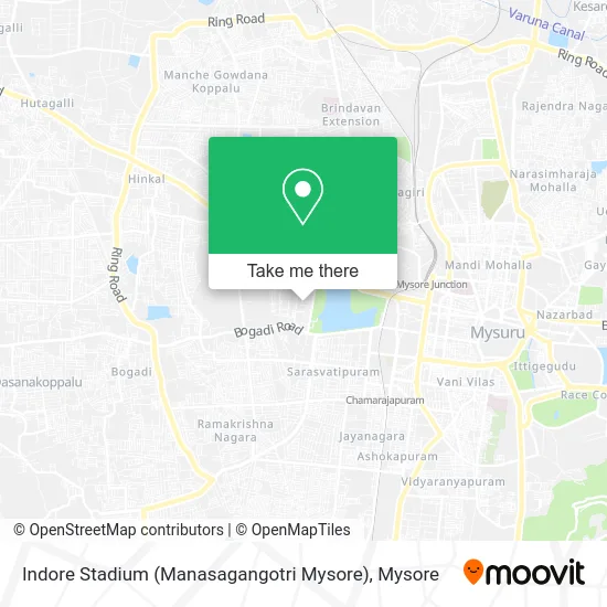 Indore Stadium (Manasagangotri Mysore) map