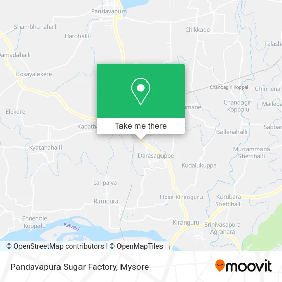 Pandavapura Sugar Factory map