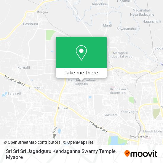 Sri Sri Sri Jagadguru Kendaganna Swamy Temple map