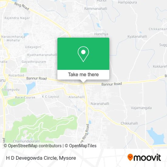 H D Devegowda Circle map