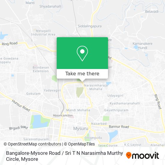 Bangalore-Mysore Road / Sri T N Narasimha Murthy Circle map