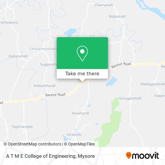 A T M E College of Engineering map
