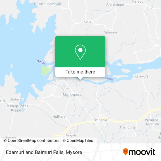 Edamuri and Balmuri Falls map