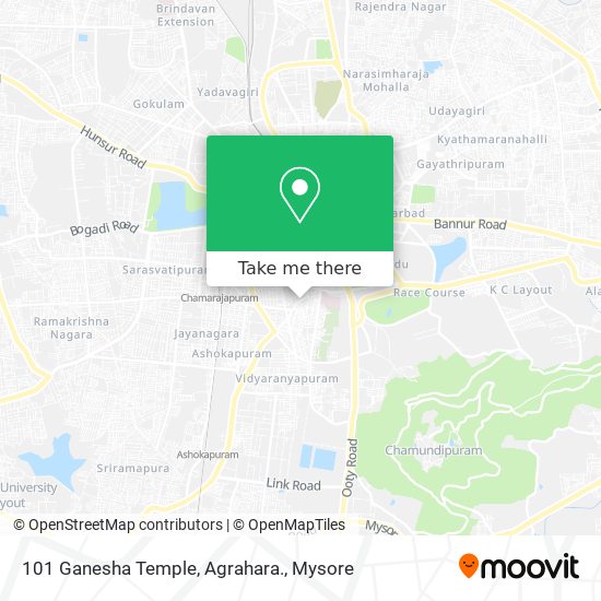 101 Ganesha Temple, Agrahara. map