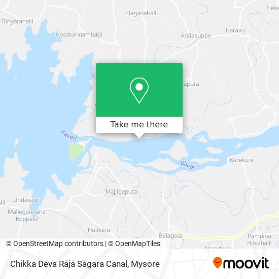 Chikka Deva Rājā Sāgara Canal map