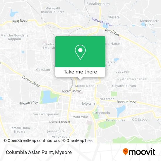 Columbia Asian Paint map