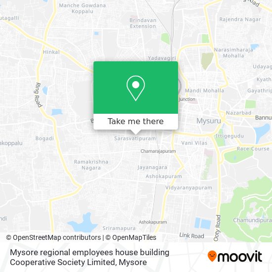 Mysore regional employees house building Cooperative Society Limited map