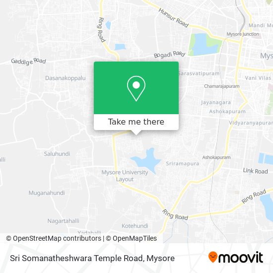 Sri Somanatheshwara Temple Road map