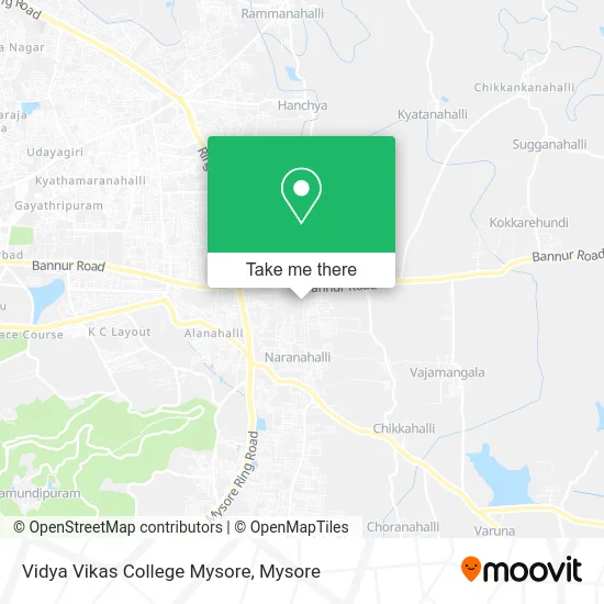 Vidya Vikas College Mysore map