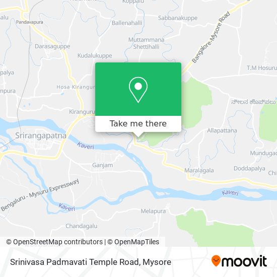Srinivasa Padmavati Temple Road map